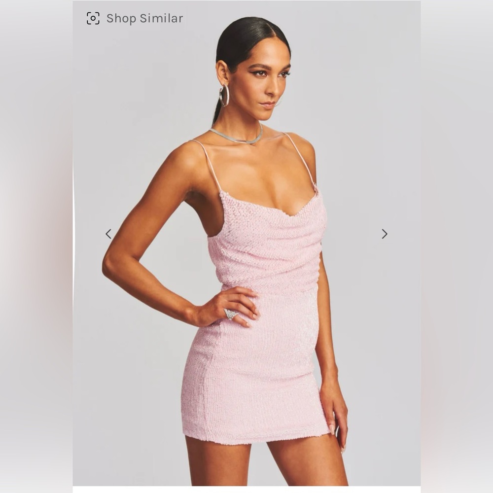 Pink retrofete Jill sequin dress